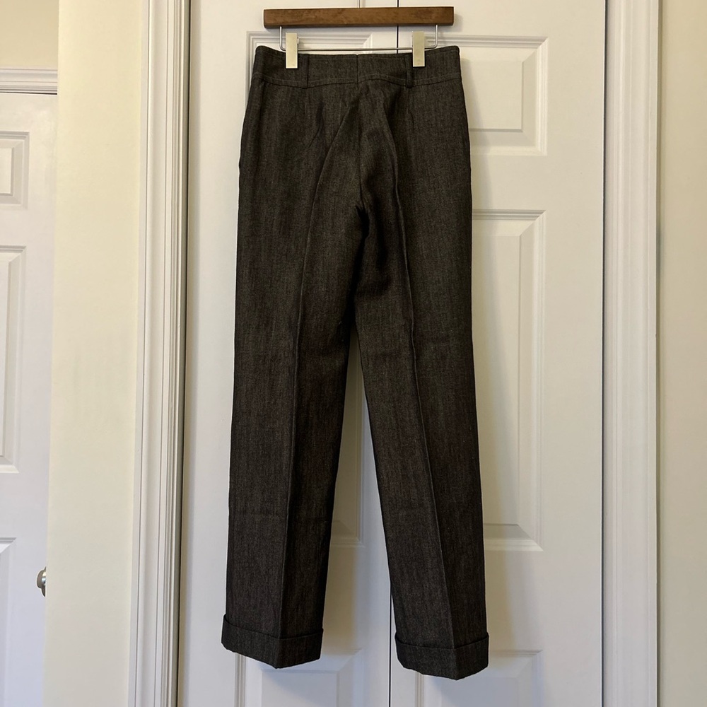 Laurèl Grey Straight Leg Wool Pants